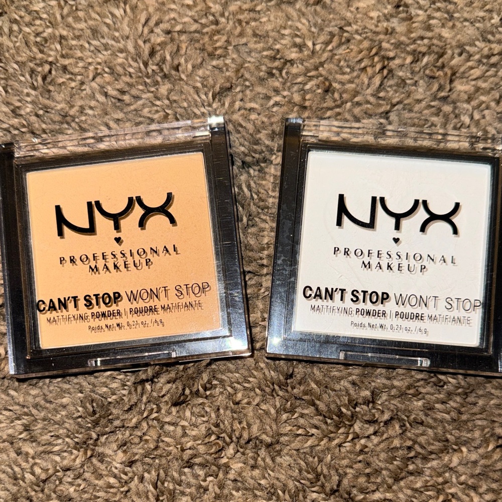 NYX pro Makeup Can't Stop Won't Stop Mattifying Powder - Tan-used once and White